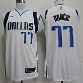 Mavericks 77 Luka Doncic White Nike Swingman Jersey,baseball caps,new era cap wholesale,wholesale hats